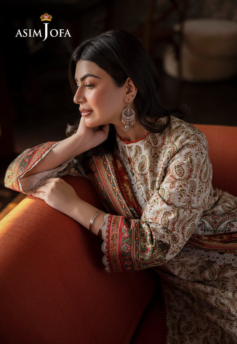 AJUW-44 PRINTED KHADDAR 3 Pcs