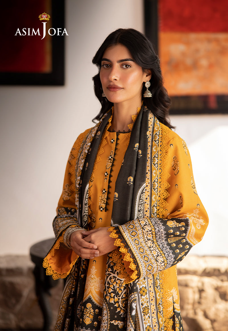 AJUW-38 PRINTED KHADDAR 3 Pcs