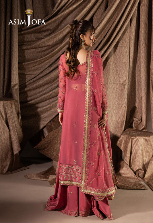 AJIZL-14 EMBROIDERED CHIFFON UNSTITCHED 3 PCS
