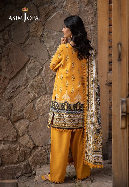 AJUW-38 PRINTED KHADDAR 3 Pcs