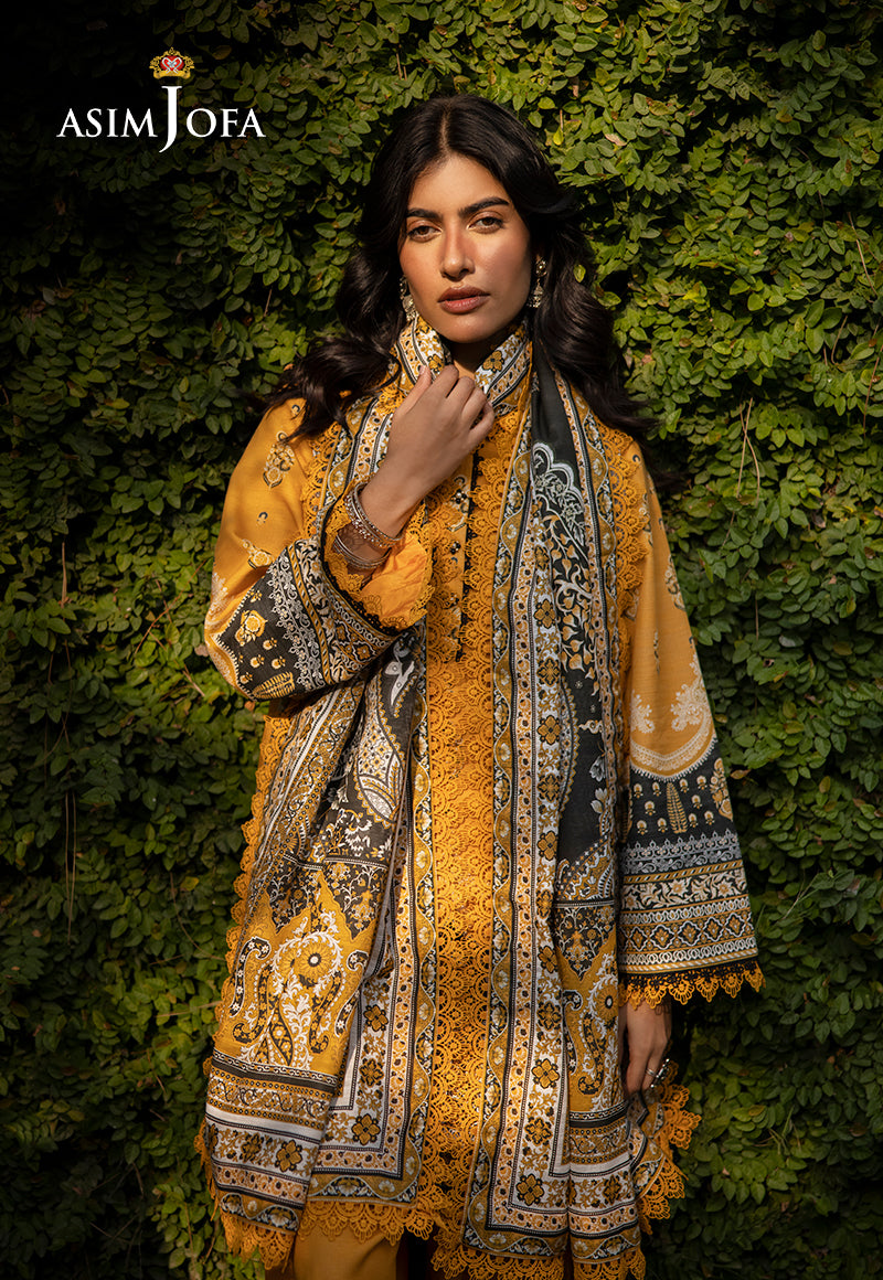 AJUW-38 PRINTED KHADDAR 3 Pcs