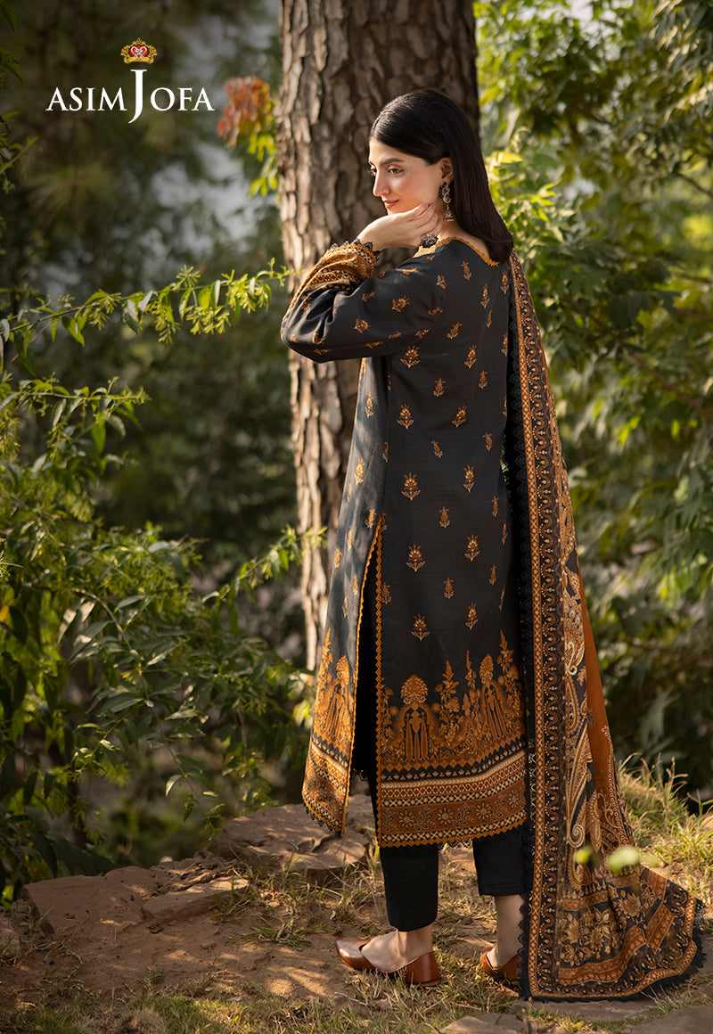 AJUW-37 PRINTED KHADDAR 3 Pcs