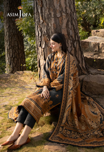 AJUW-37 PRINTED KHADDAR 3 Pcs