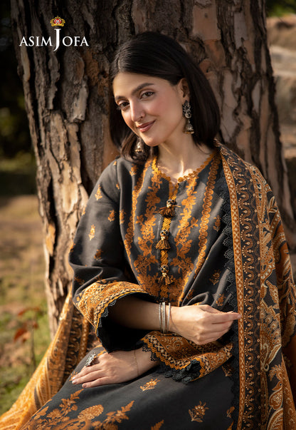 AJUW-37 PRINTED KHADDAR 3 Pcs