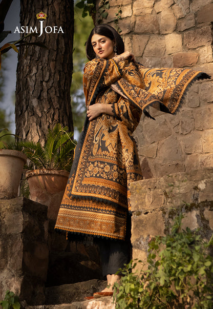 AJUW-37 PRINTED KHADDAR 3 Pcs