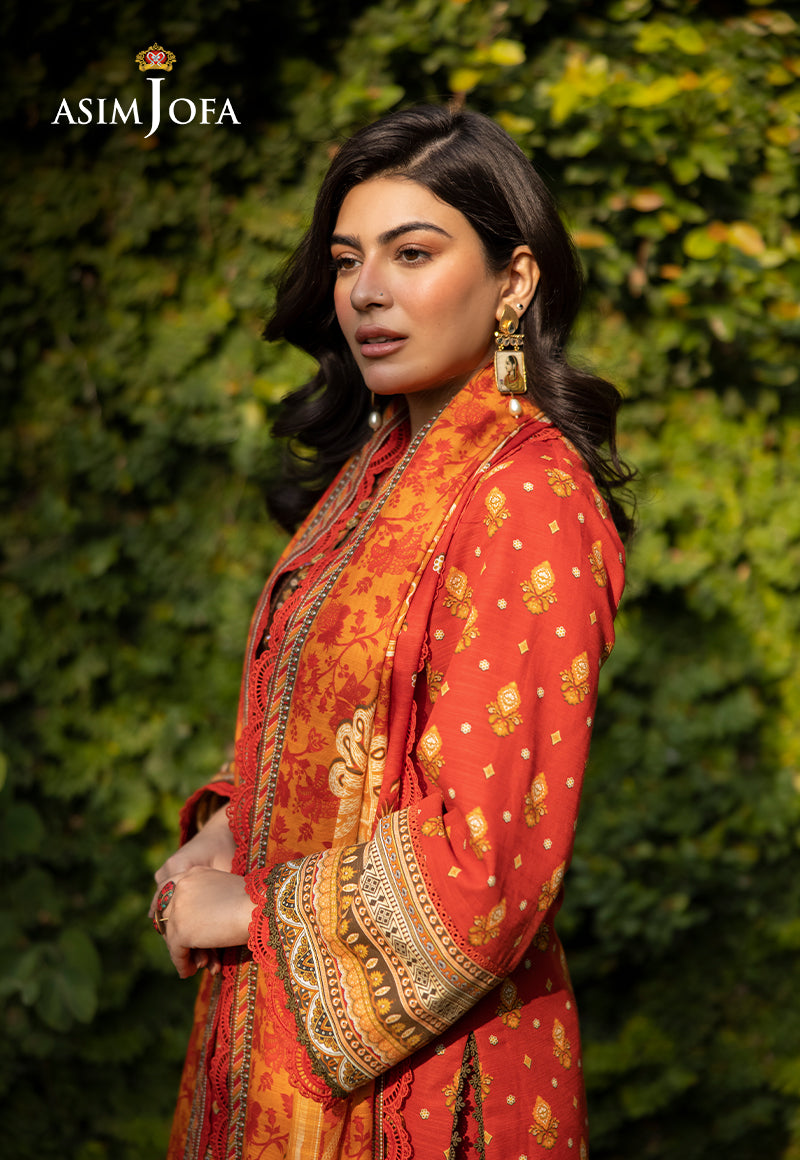 AJUW-47 PRINTED KHADDAR 3 Pcs