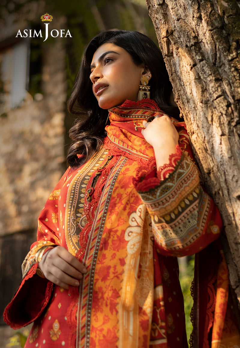 AJUW-47 PRINTED KHADDAR 3 Pcs