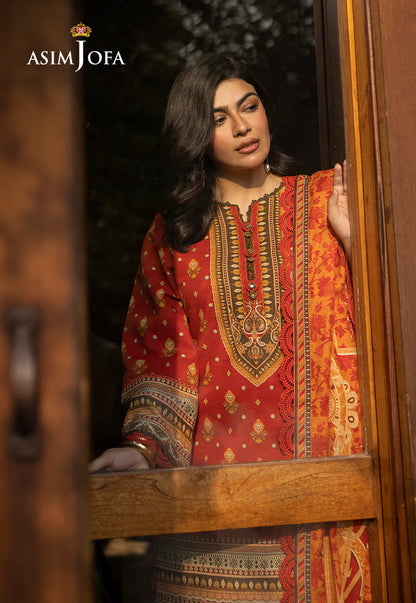 AJUW-47 PRINTED KHADDAR 3 Pcs