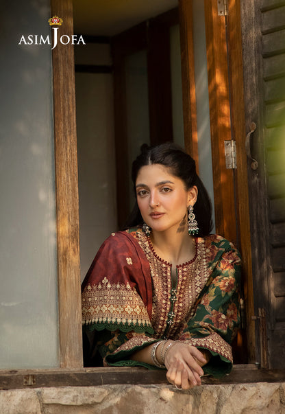 AJUW-31 PRINTED KHADDAR 3 Pcs