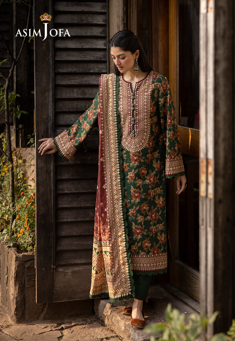 AJUW-31 PRINTED KHADDAR 3 Pcs