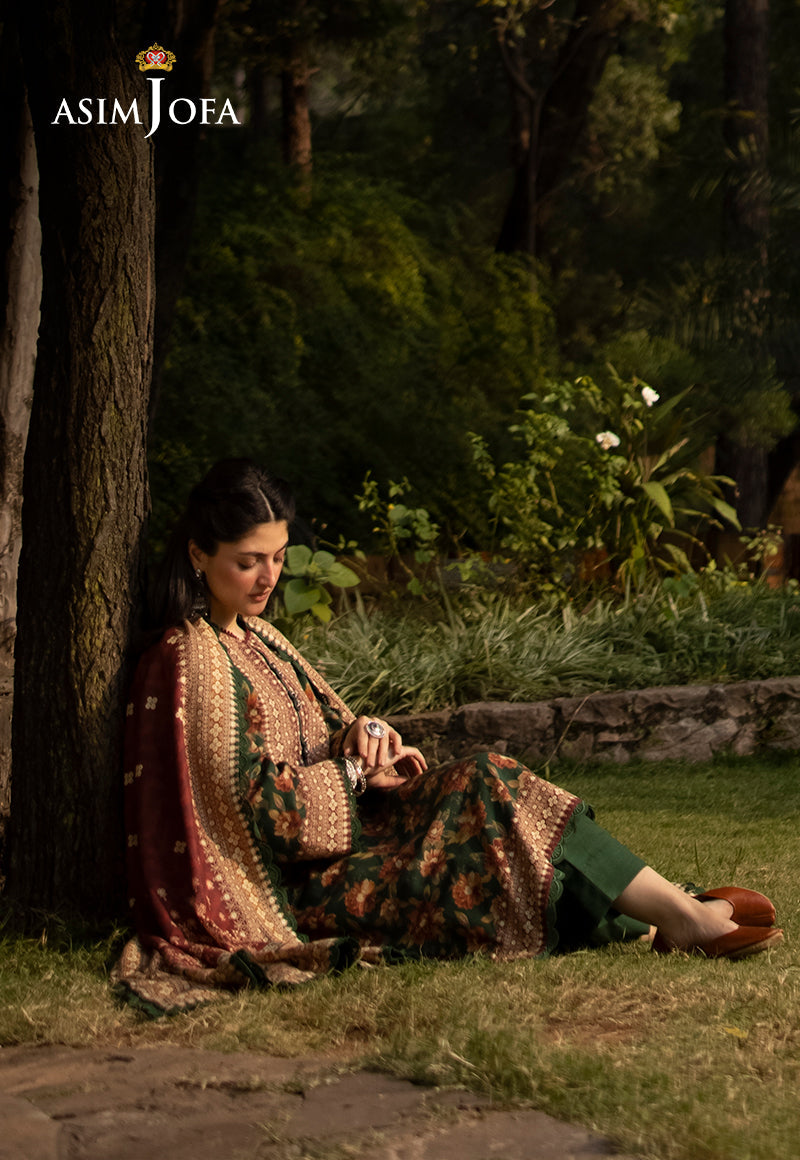 AJUW-31 PRINTED KHADDAR 3 Pcs