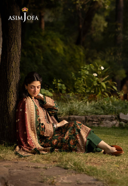 AJUW-31 PRINTED KHADDAR 3 Pcs