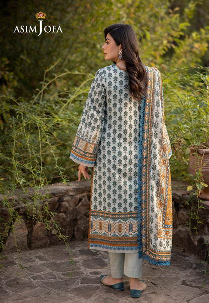 AJUW-42 PRINTED KHADDAR 3 Pcs