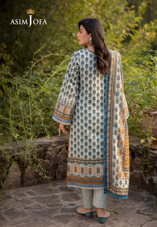 AJUW-42 PRINTED KHADDAR 3 Pcs