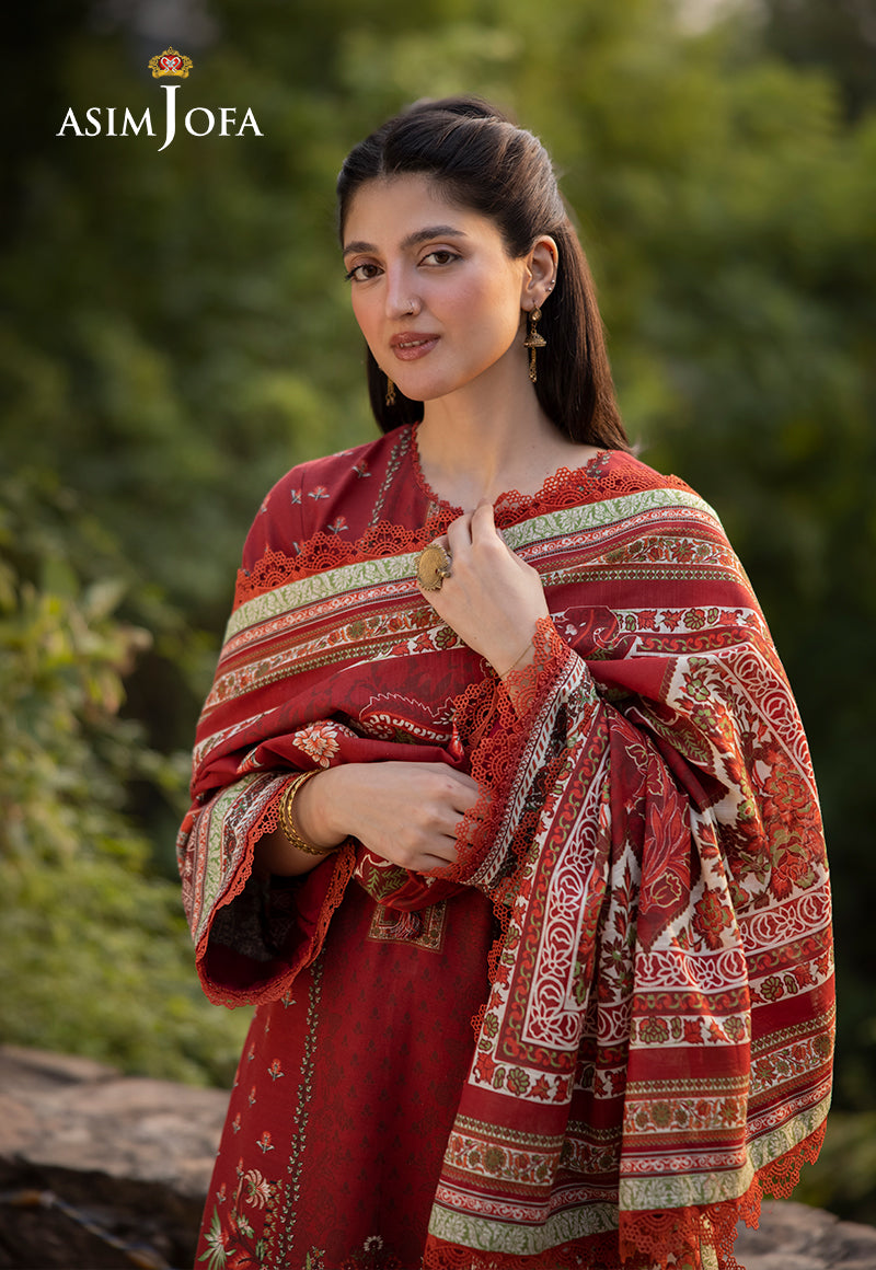 AJUW-35 PRINTED KHADDAR 3 Pcs