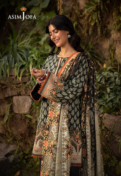 AJUW-43 PRINTED KHADDAR 3 Pcs