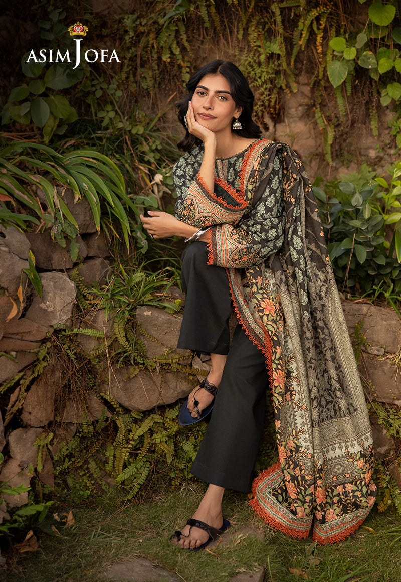 AJUW-43 PRINTED KHADDAR 3 Pcs