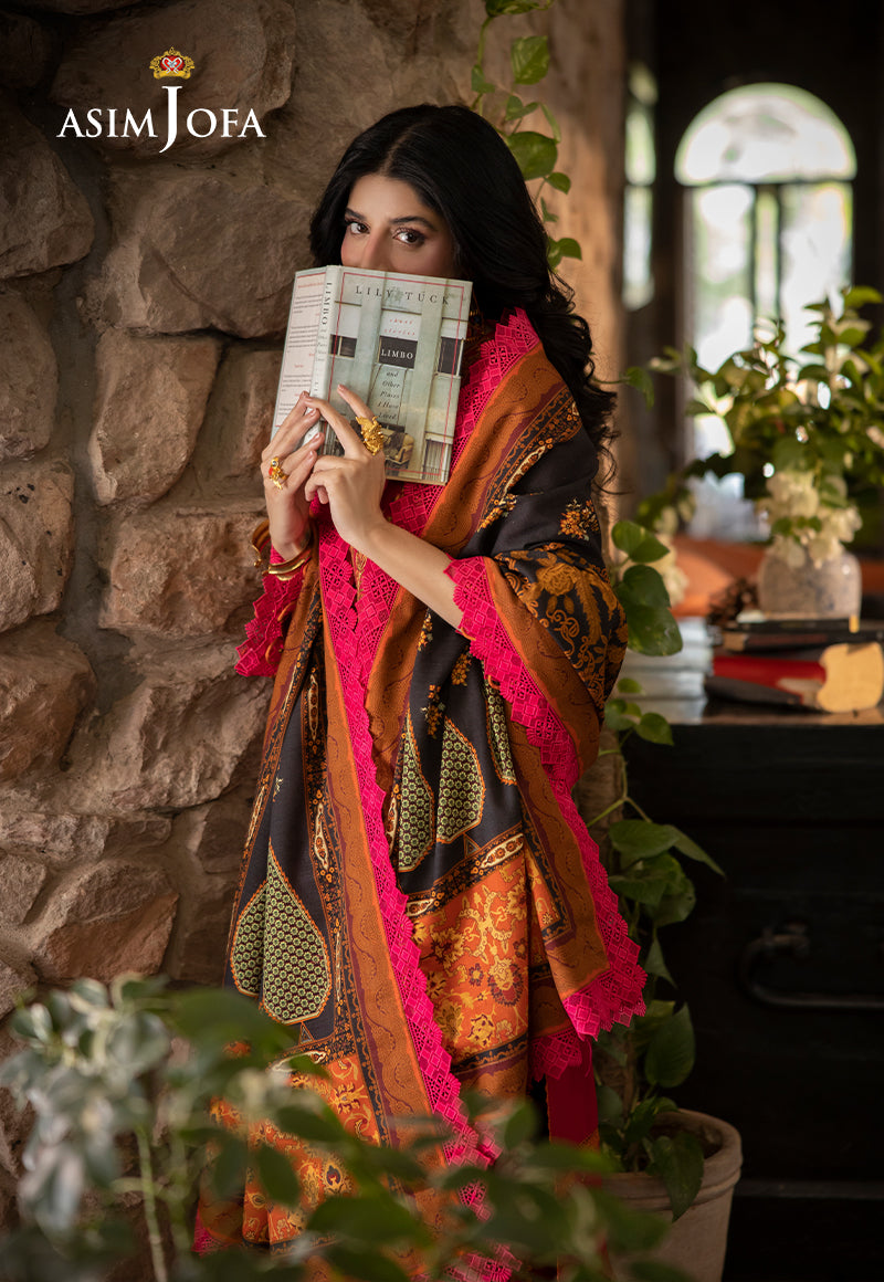 AJUW-12 EMBROIDERED KHADDAR 3 Pcs