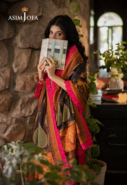 AJUW-12 EMBROIDERED KHADDAR 3 Pcs