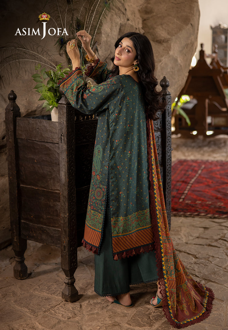 AJUW-21 EMBROIDERED VISCOSE 3 Pcs