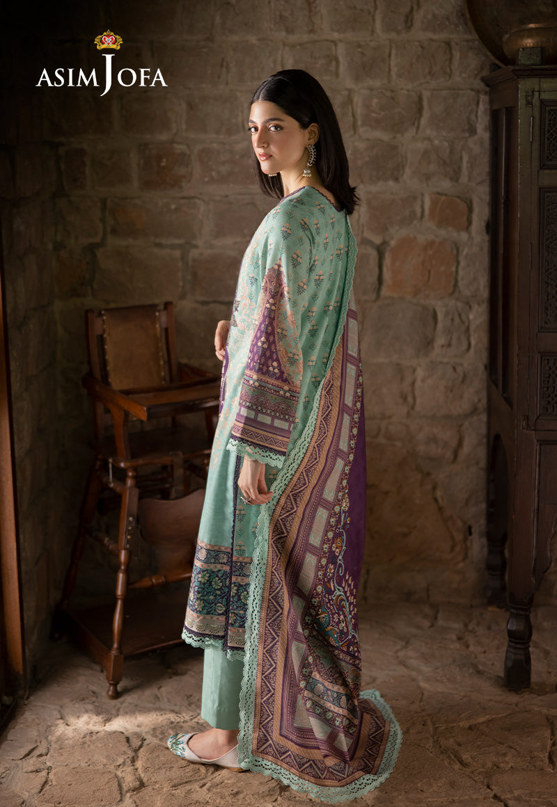 AJUW-57 PRINTED KHADDAR 3 Pcs