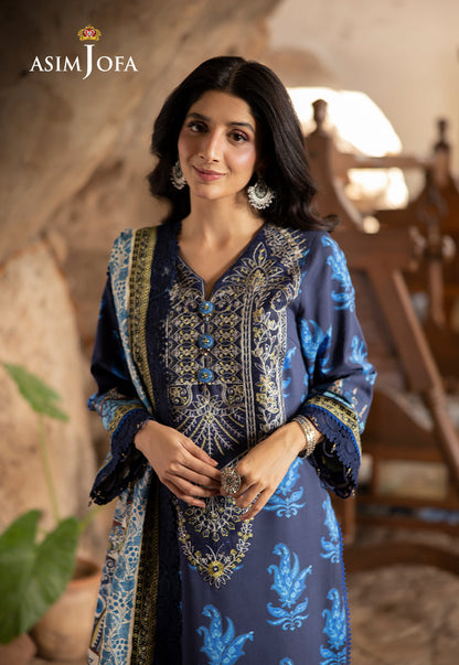 AJUW-16 EMBROIDERED VISCOSE 3 Pcs
