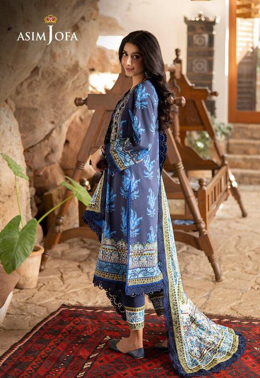 AJUW-16 EMBROIDERED VISCOSE 3 Pcs