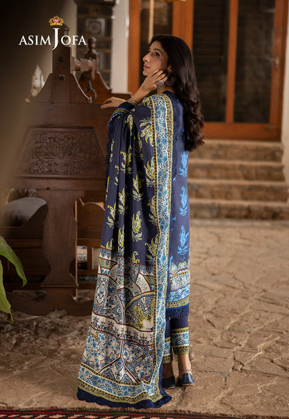 AJUW-16 EMBROIDERED VISCOSE 3 Pcs