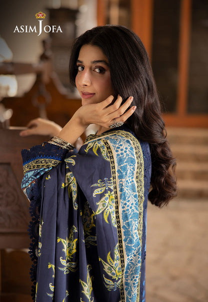 AJUW-16 EMBROIDERED VISCOSE 3 Pcs