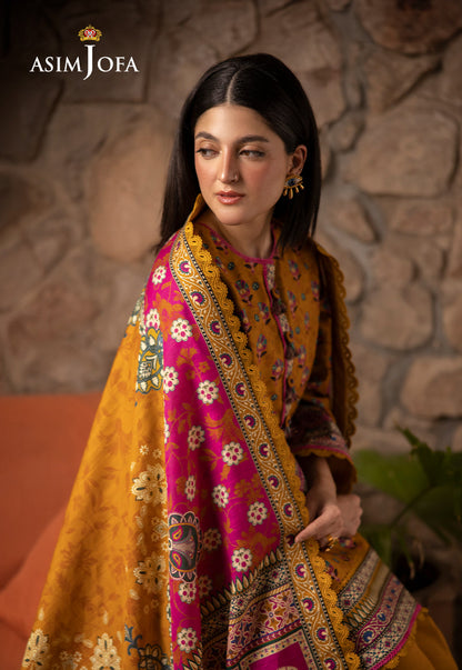 AJUW-56 PRINTED KHADDAR 3 Pcs