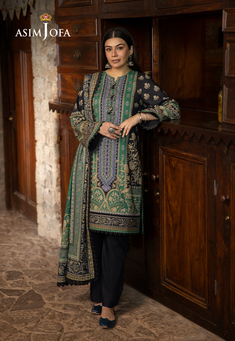 AJUW-62 PRINTED VISCOSE 3 Pcs