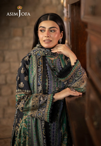 AJUW-62 PRINTED VISCOSE 3 Pcs