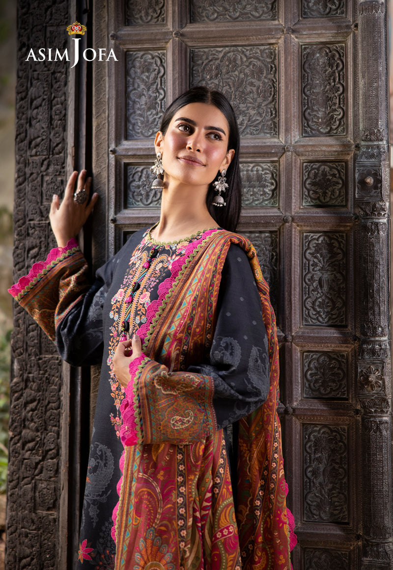 AJUW-60 PRINTED KHADDAR 3 Pcs