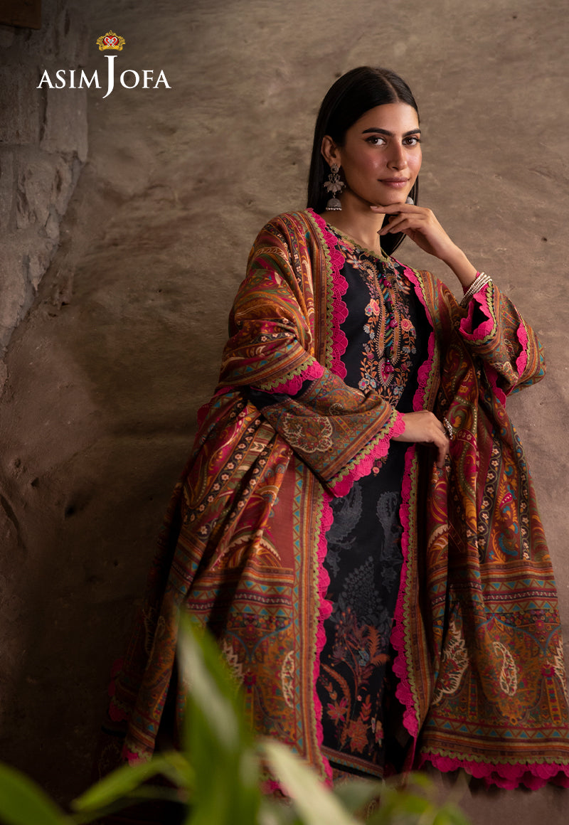 AJUW-60 PRINTED KHADDAR 3 Pcs