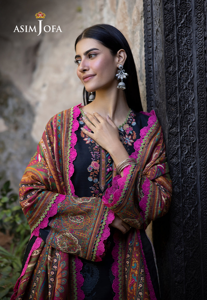 AJUW-60 PRINTED KHADDAR 3 Pcs