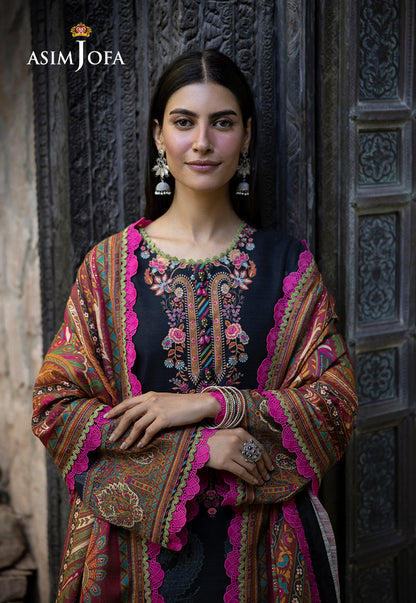 AJUW-60 PRINTED KHADDAR 3 Pcs