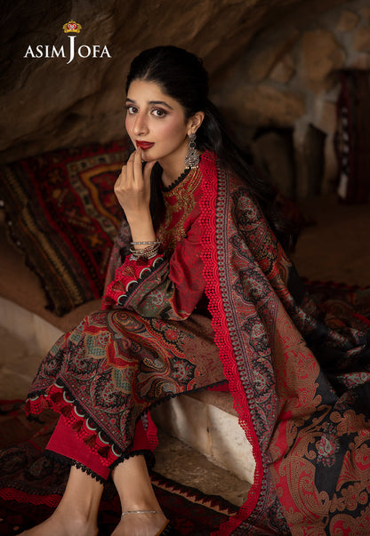 AJUW-02 EMBROIDERED KHADDAR 3 Pcs
