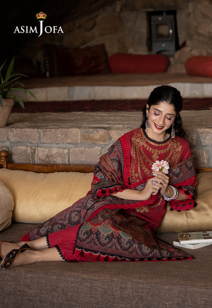 AJUW-02 EMBROIDERED KHADDAR 3 Pcs