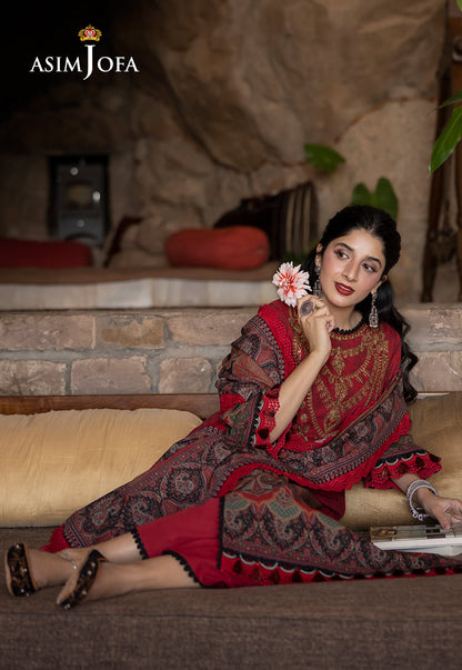AJUW-02 EMBROIDERED KHADDAR 3 Pcs