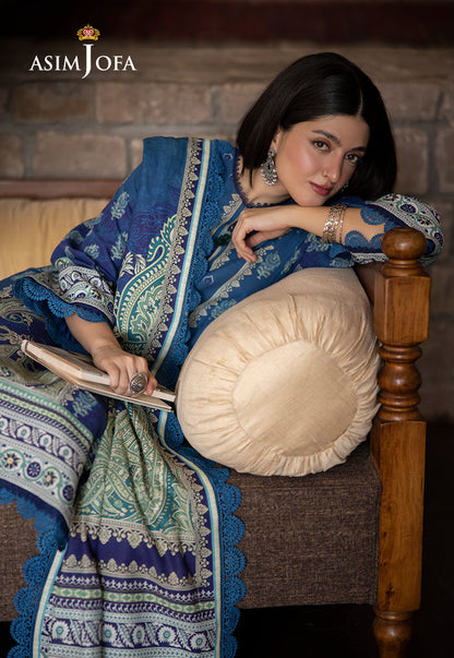 AJUW-46 PRINTED KHADDAR 3 Pcs