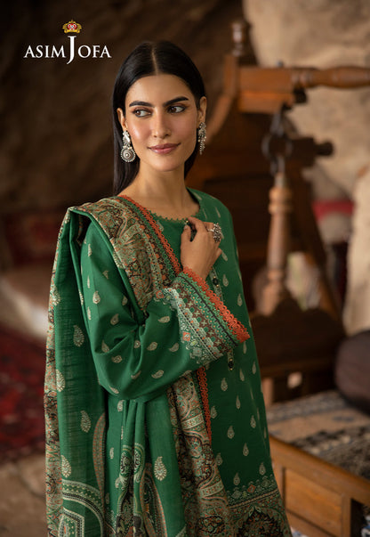 AJUW-32 PRINTED KHADDAR 3 Pcs