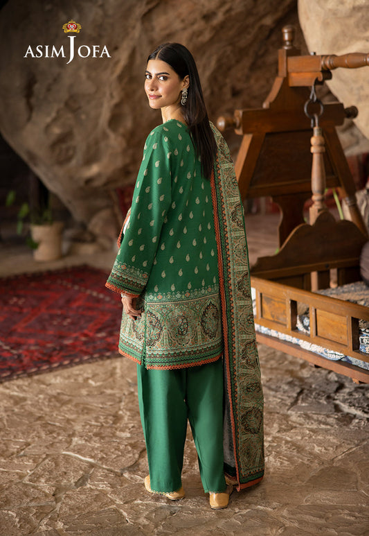 AJUW-32 PRINTED KHADDAR 3 Pcs