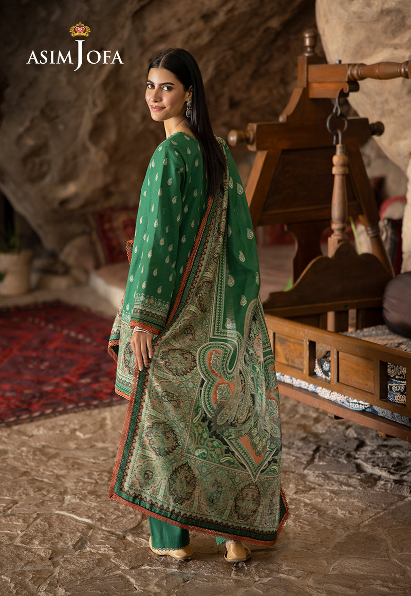 AJUW-32 PRINTED KHADDAR 3 Pcs