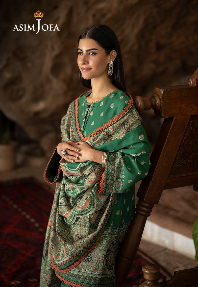 AJUW-32 PRINTED KHADDAR 3 Pcs