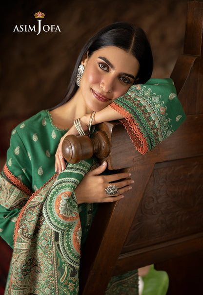 AJUW-32 PRINTED KHADDAR 3 Pcs