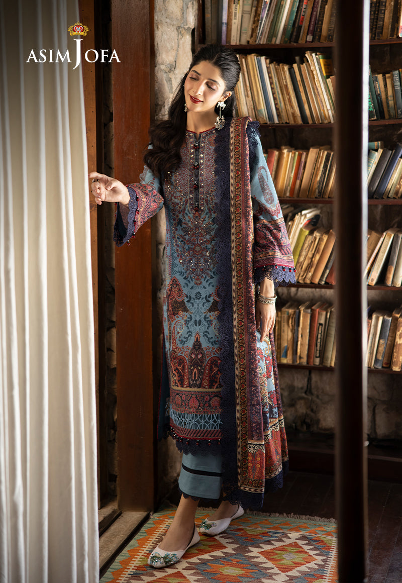 AJUW-01 EMBROIDERED KHADDAR 3 Pcs