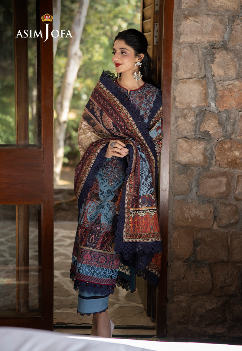 AJUW-01 EMBROIDERED KHADDAR 3 Pcs