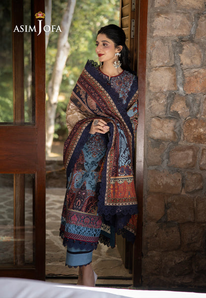 AJUW-01 EMBROIDERED KHADDAR 3 Pcs