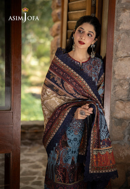 AJUW-01 EMBROIDERED KHADDAR 3 Pcs