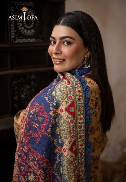 AJUW-48 PRINTED KHADDAR 3 Pcs